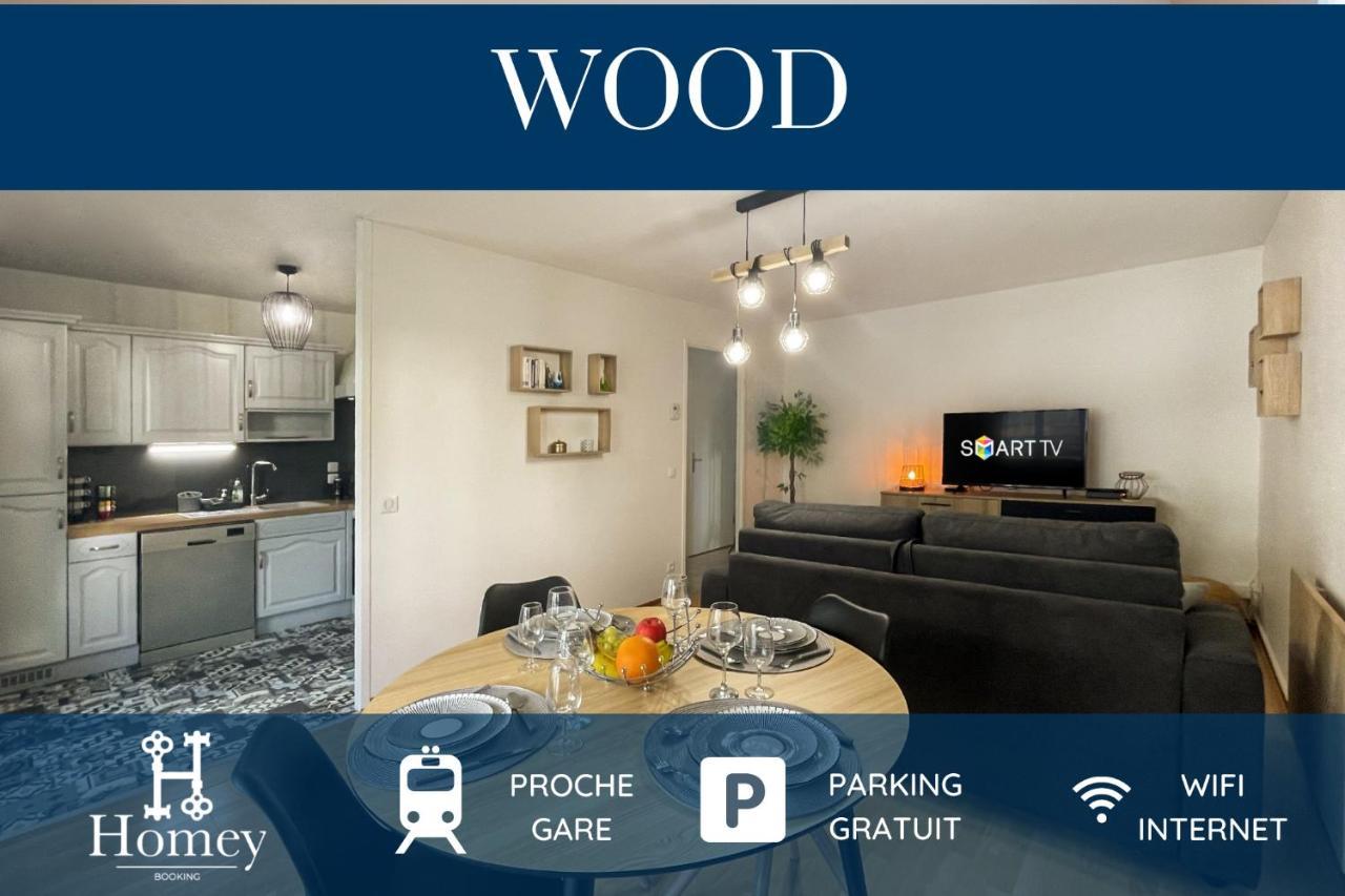 Homey Wood - New - Appartement Avec Une Chambre - Parking Prive Gratuit - Balcon Prive - A 5 Min De La Gare Pour Rejoindre Geneve Annemasse Ngoại thất bức ảnh