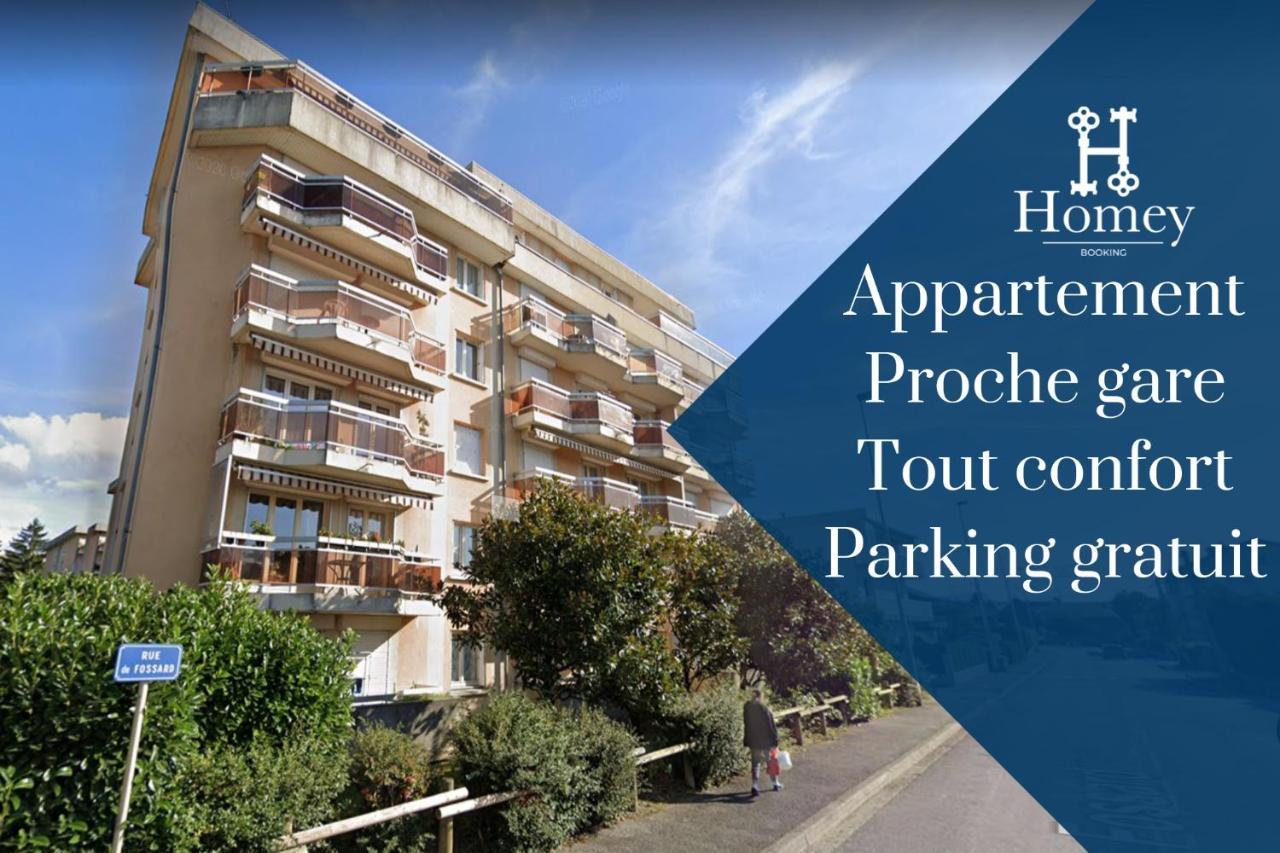 Homey Wood - New - Appartement Avec Une Chambre - Parking Prive Gratuit - Balcon Prive - A 5 Min De La Gare Pour Rejoindre Geneve Annemasse Ngoại thất bức ảnh